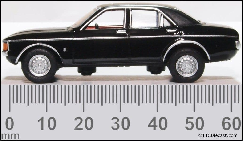 Oxford 76FC006 Ford Consul Granada Black
