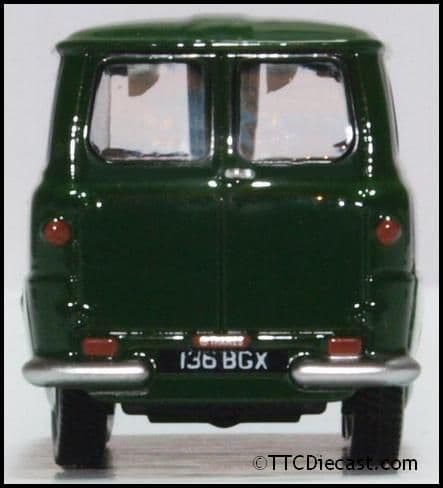 Oxford 76FDE016 Ford 400E Minibus London Fire Brigade (Green)