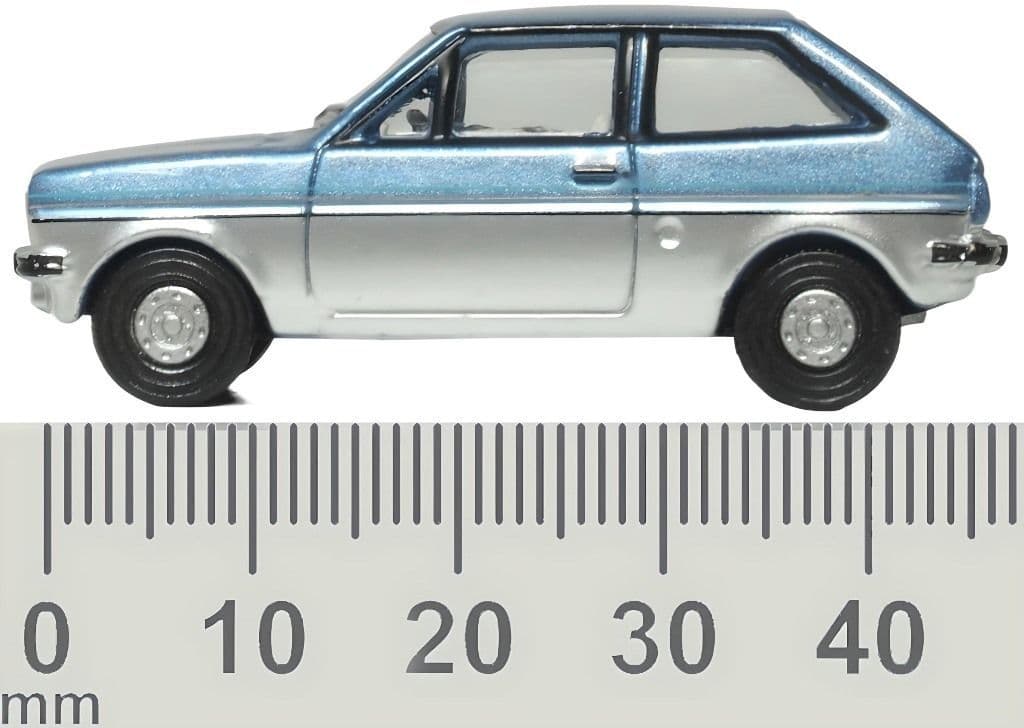 Oxford 76FF007 Ford Fiesta MkI Titan Blue/Strato Silver - 1/76 Scale