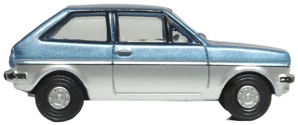 Oxford 76FF007 Ford Fiesta MkI Titan Blue/Strato Silver - 1/76 Scale