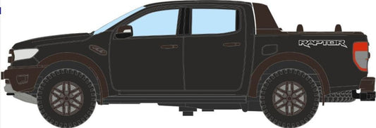Oxford 76FR001 Ford Ranger Raptor Agate Black Metallic 1/76 Scale