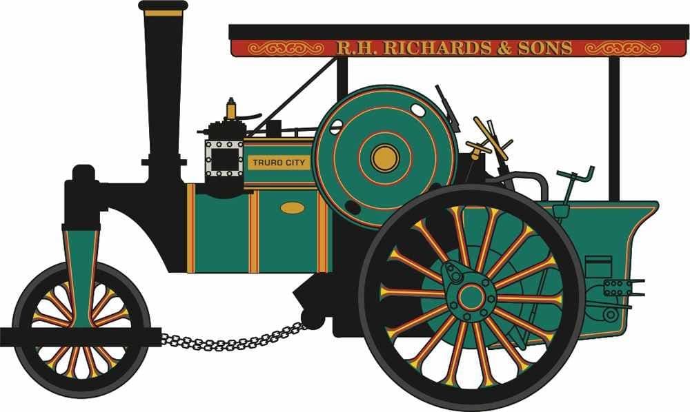 Oxford 76FSR005 Fowler Steam Roller No.18873 City of Truro