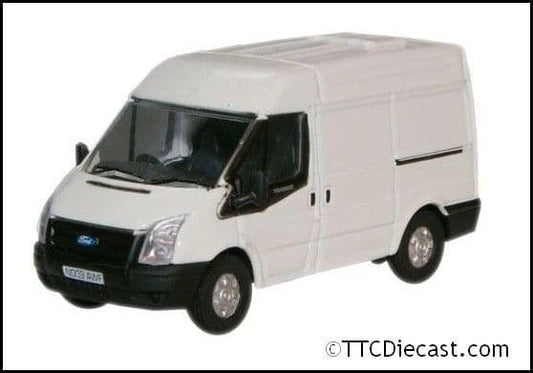 Oxford 76FT001 Ford Transit Van - Frozen White - M.Roof
