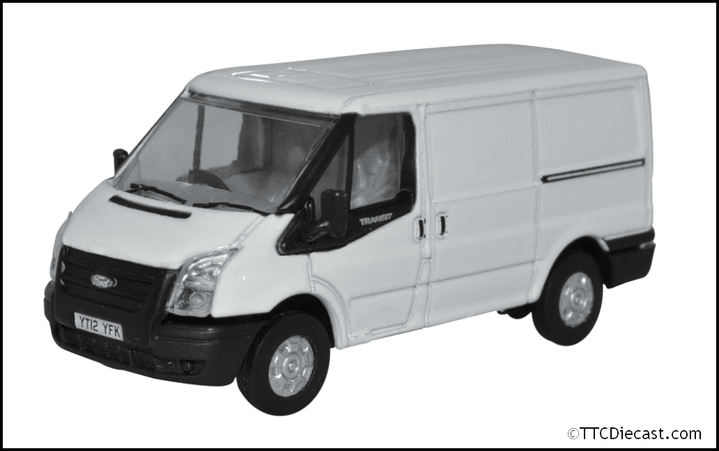 Oxford 76FT036 Ford Transit MkV SWB Low Roof Frozen White, OO Gauge*LAST FEW*