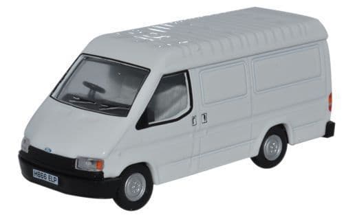 Oxford Diecast Ford Transit Mk3 – Weiß, Maßstab 1:76 – Detailliertes Sammlermodell Für Die Modelleisenbahn