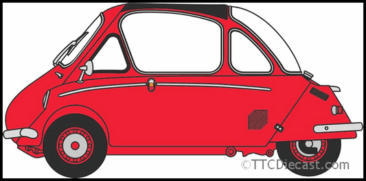 Oxford 76HE002 Heinkel Kabine Spartan Red