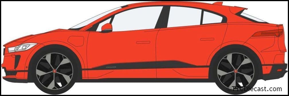 Oxford 76JIP001 Jaguar I Pace Photon Red, OO Gauge*LAST FEW*