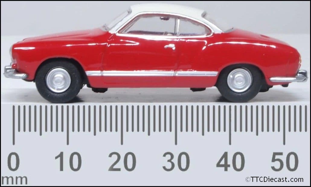 Oxford 76KG001 VW Karmann Ghia Henna Red/Pearl White 1/76 Scale