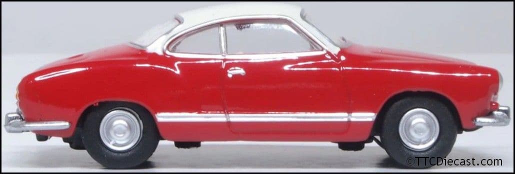 Oxford 76KG001 VW Karmann Ghia Henna Red/Pearl White 1/76 Scale