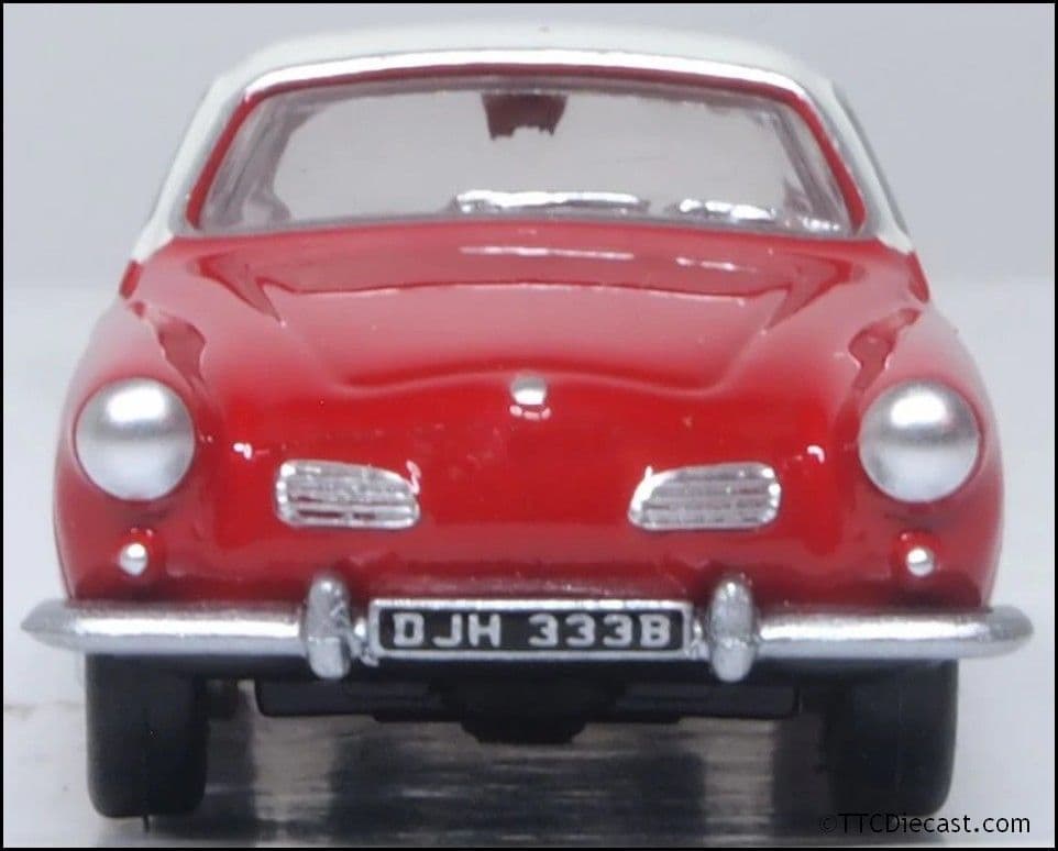 Oxford 76KG001 VW Karmann Ghia Henna Red/Pearl White 1/76 Scale