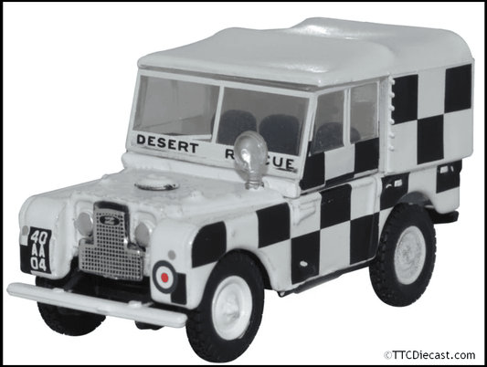 Oxford 76LAN180009 Land Rover Series I 80 Canvas RAF Tripoli Desert Rescue Team, OO gauge