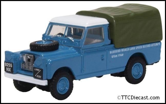 Oxford 76LAN2020 Land Rover Series 2 LWB Canvas Bluebird Land Speed Record