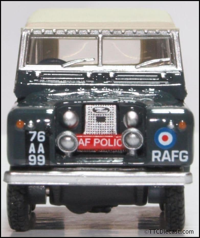 Oxford 76LR2S007 Land Rover Series II SWB Canvas RAF Police - OO Gauge
