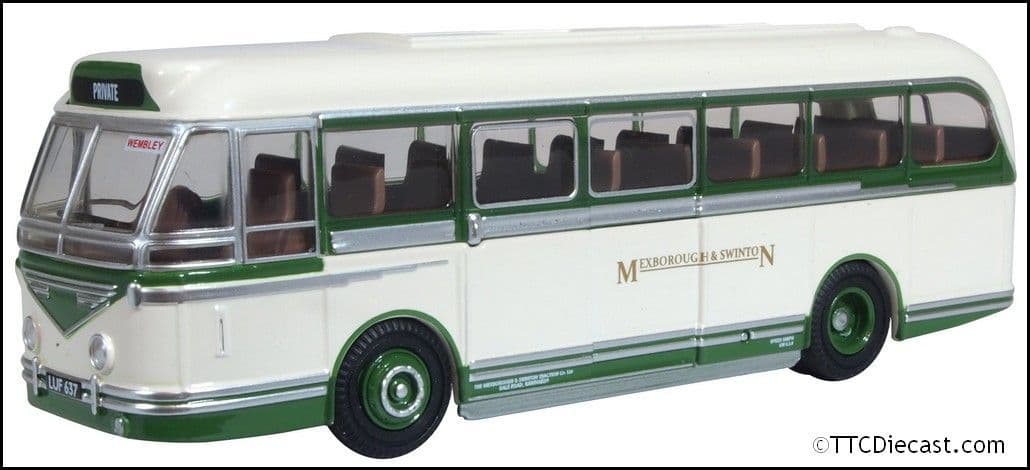 Oxford 76LRT010 Leyland Royal Tiger Mexborough + Swinton, OO Gauge