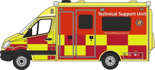 Oxford 76MA008 Mercedes Tech Supp Unit Bedfordshire FireService - 1/76 Scale