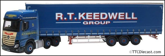 Oxford 76MB011 Mercedes Actros GSC Curtainside R T Keedwell - OO Gauge
