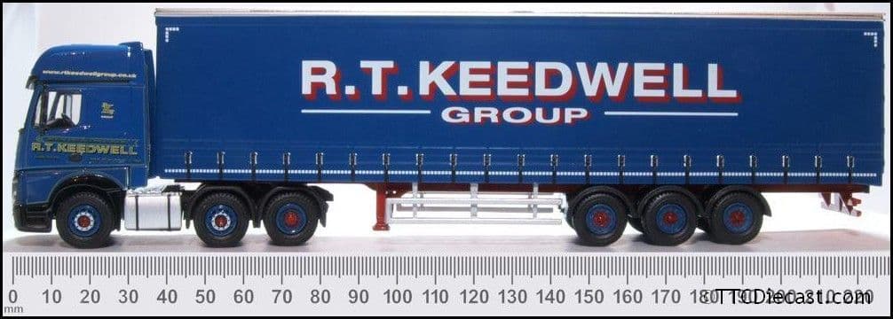 Oxford 76MB011 Mercedes Actros GSC Curtainside R T Keedwell - OO Gauge