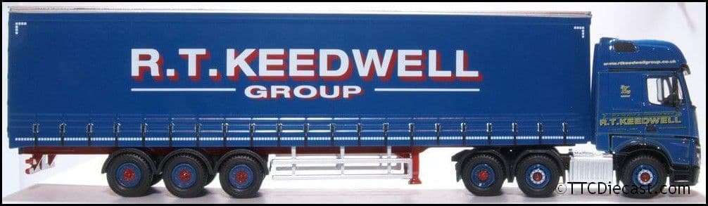 Oxford 76MB011 Mercedes Actros GSC Curtainside R T Keedwell - OO Gauge