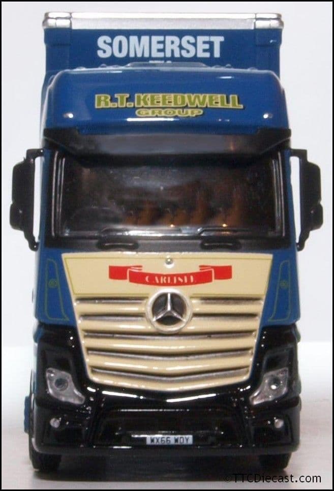 Oxford 76MB011 Mercedes Actros GSC Curtainside R T Keedwell - OO Gauge