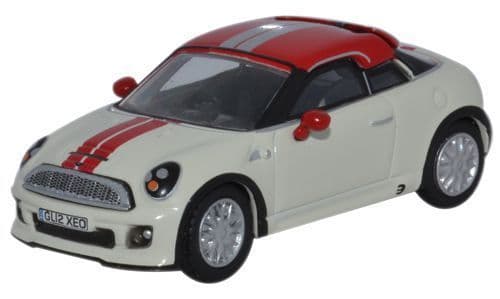 Oxford 76MC001 Mini Coupe - Pepper White and Chilli Red