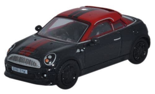 Oxford 76MC002 Mini Coupe - Midnight Black/Red