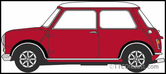 Oxford 76MCS003 Mini Cooper MkII Tartan Red/Black