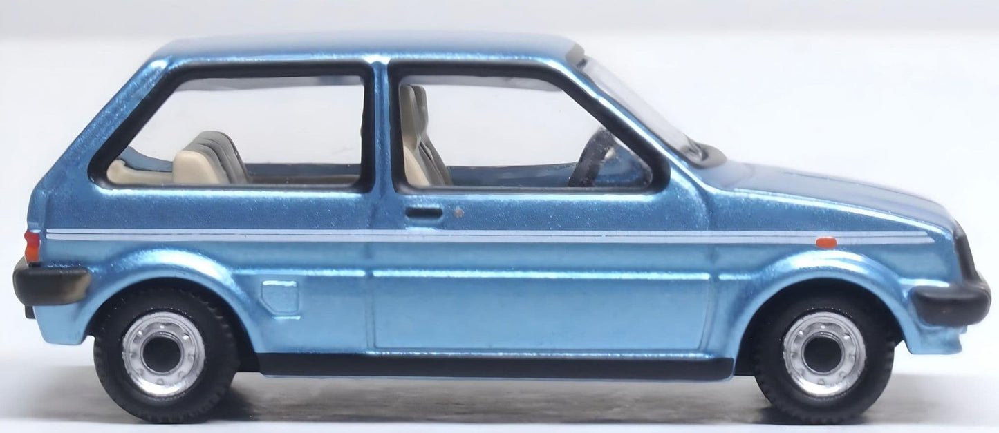 Oxford 76MET002 Austin Mini Metro Denim Blue Metallic 1/76 Scale
