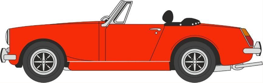 Oxford 76MGM001 MG Midget MkIII Blaze Orange 1/76 Scale