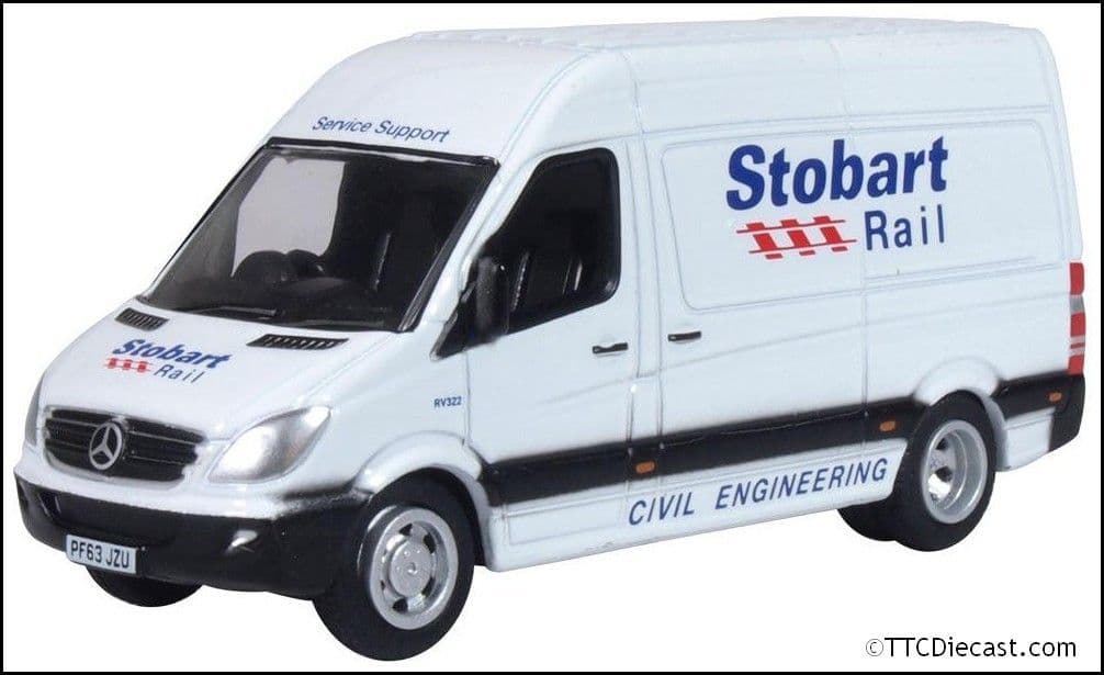 Oxford 76MSV002 Mercedes Sprinter Van Stobart Rail, OO Gauge