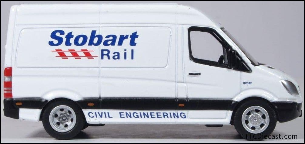 Oxford 76MSV002 Mercedes Sprinter Van Stobart Rail, OO Gauge