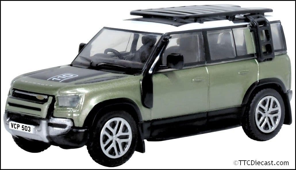 Oxford 76ND110003 New Defender 110 Pangea Green 1/76 Scale
