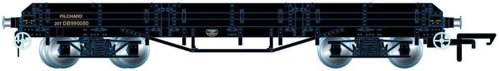 Oxford Rail OR76PIL003B Pilchard Wagon BR Black DB990080 OO Gauge - PRE ORDER £22.46