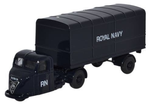 Oxford 76RAB010 Scammell Scarab Van Trailer Royal Navy
