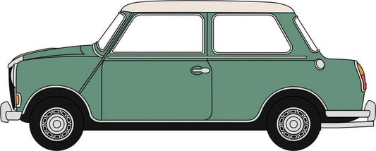 Oxford 76RE003 Riley Elf Cumberland Green/Old Englsh White 1/76 Scale