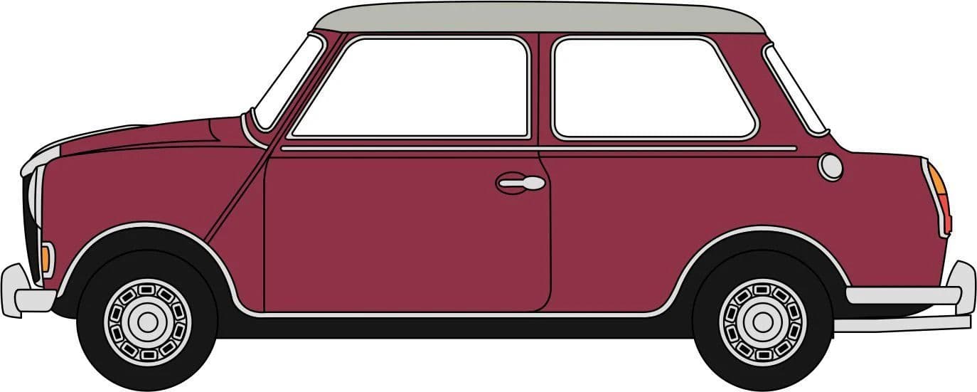 Oxford 76RE004 Riley Elf MkIII Damask Red/Whitehall Beige 1/76 Scale