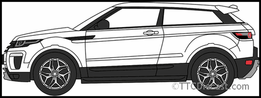 Oxford 76RRE002 Range Rover Evoque Coupe (Facelift) White