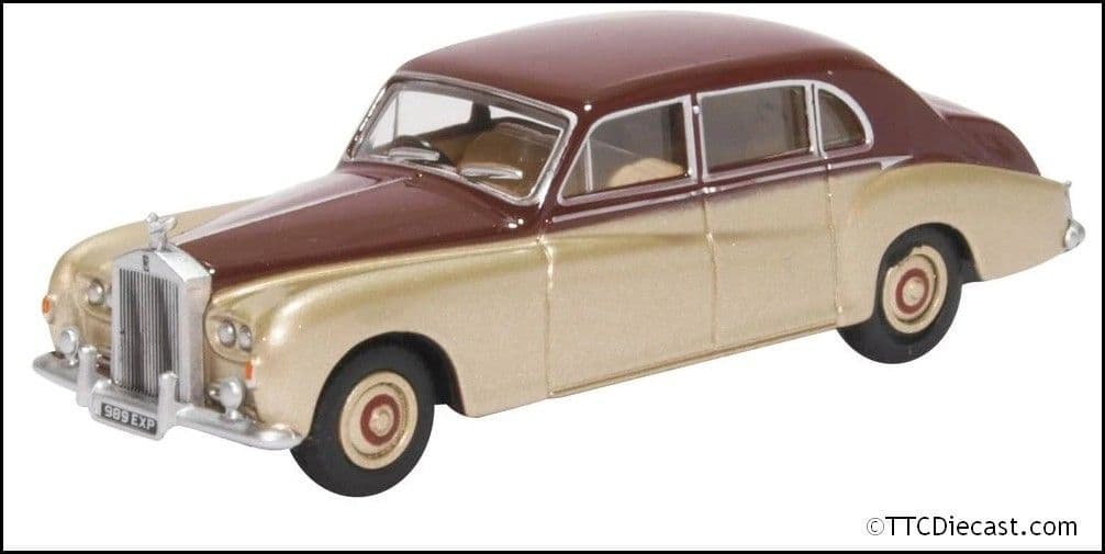Oxford 76RRP5002 Rolls Royce Phantom V Burgundy/Silver Sand