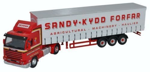 Oxford 76S143004 Scania 143 Short Curtainside Sandy Kydd*LAST FEW*