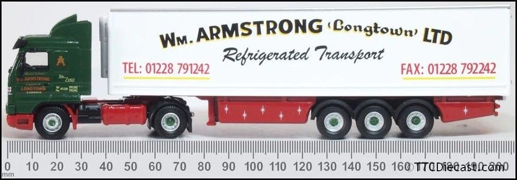 Oxford 76S143005 Scania 143 40ft Fridge Trailer William Armstrong 1:76 Scale