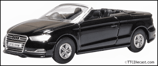 Oxford 76S3002 Audi S3 Cabriolet Mythos Black, OO Gauge