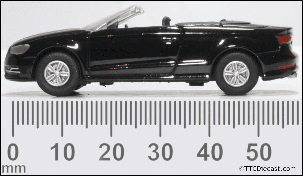 Oxford 76S3002 Audi S3 Cabriolet Mythos Black, OO Gauge