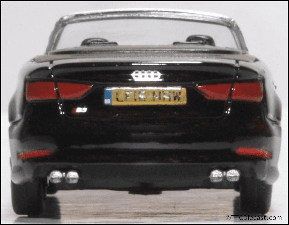 Oxford 76S3002 Audi S3 Cabriolet Mythos Black, OO Gauge