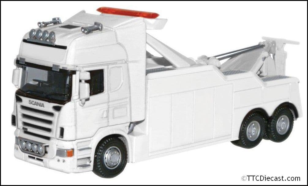Oxford 76SCA03REC Scania Topline Recovery Truck - Plain White, 1/76 Scale LAST FEW