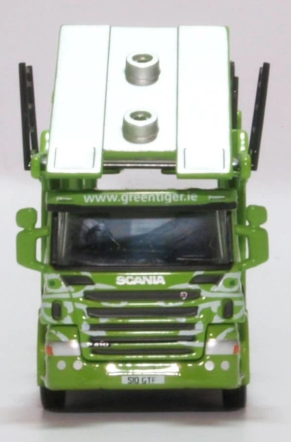 Oxford 76SCT004 Scania Car Transporter Green Tiger*LAST FEW*