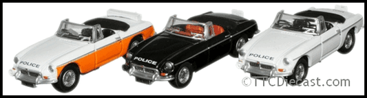 Oxford 76SET11 MGB Roadster Set (3) Lancashire Police