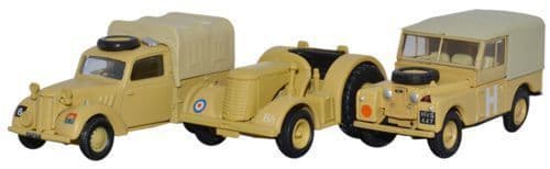 Oxford 76SET23 3 Pce Set (Tilly,DB Tractor/Land Rover)