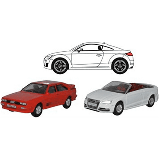 Oxford 76SET68 Audi Set 3 Piece Set Quattro/TT/S3 1:76 Scale
