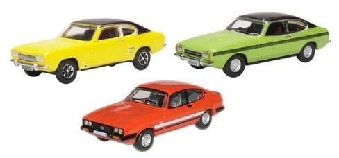Oxford 76SET69 Ford Capri Set Mk1/Mk2/Mk3 (3 Piece) - 1/76 Scale