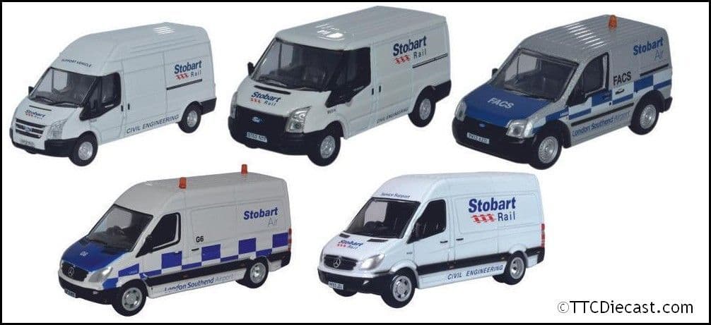 Oxford 76SET73 Stobart Group 5 Piece Van Set 1:76 Scale