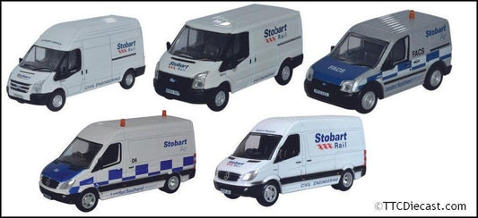 Oxford 76SET73 Stobart Group 5 Piece Van Set 1:76 Scale